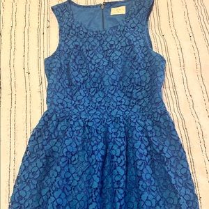 Pins & Needles (UO) Blue Lace Midi Dress